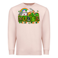 Pale Pink st patricks nurse Premium Sweatshirt - AdoDesignShop