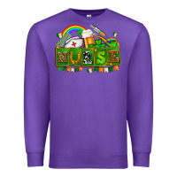 Purple st patricks nurse Premium Sweatshirt - AdoDesignShop