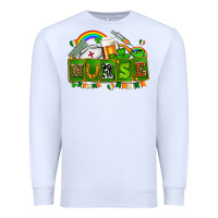 White st patricks nurse Premium Sweatshirt - AdoDesignShop