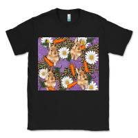 Black easter bunny carrot daisys leopard glitter Classic Tee - RanaPortraitStore