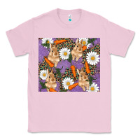 Bubblegum Pink easter bunny carrot daisys leopard glitter Classic Tee - RanaPortraitStore