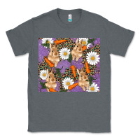 Charcoal Heather easter bunny carrot daisys leopard glitter Classic Tee - RanaPortraitStore