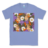 Colony Blue easter bunny carrot daisys leopard glitter Classic Tee - RanaPortraitStore