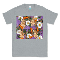Heather Grey easter bunny carrot daisys leopard glitter Classic Tee - RanaPortraitStore