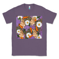 Lavender easter bunny carrot daisys leopard glitter Classic Tee - RanaPortraitStore