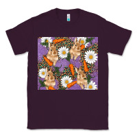 Plum easter bunny carrot daisys leopard glitter Classic Tee - RanaPortraitStore