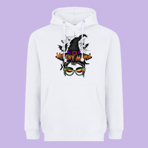 Withcy Mama Heavyweight Hoodie Designed By Racoondesign