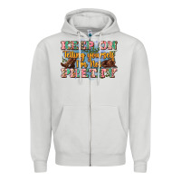 Dove Grey keep on telling yourself i'm not pretty Zipper Hoodie - Zillion Design Studio