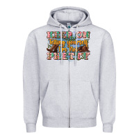 Heather Grey keep on telling yourself i'm not pretty Zipper Hoodie - Zillion Design Studio