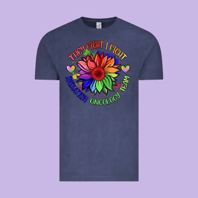 Oncology Team Sunflower Malia Vintage Tee Designed By Barkaloodesign