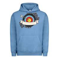 Pigment Pebble Blue custom name archery Urban Hoodie - MaliasSmallBusiness