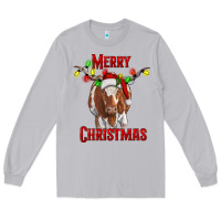Moon Dust Merry Christmas Longhorn Cow Long Sleeve Tee - RanaPortraitStore