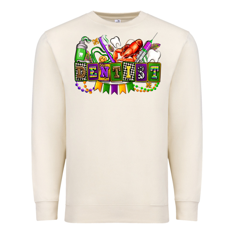 Mardi Gras Dentist Premium Sweatshirt by AdoDesignShop | Teevron