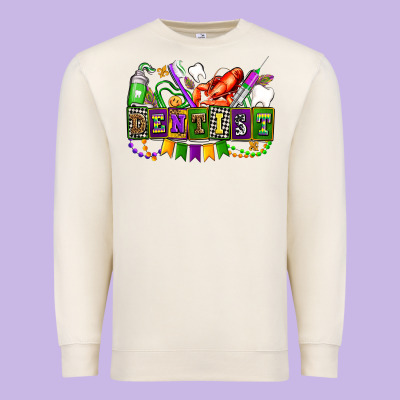 Mardi Gras Dentist Premium Sweatshirt Designed By Adodesignshop