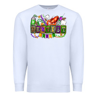 White mardi gras dentist Premium Sweatshirt - AdoDesignShop