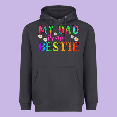 My Dad Is My Bestie Heavyweight Hoodie Designed By Hra Design Shop