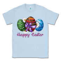Dusty Blue easter western eggs happy easter Classic Tee - RanaPortraitStore