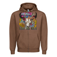 Chestnut do not harm take no bull cow skull Zipper Hoodie - Zillion Design Studio