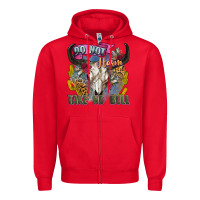 Red do not harm take no bull cow skull Zipper Hoodie - Zillion Design Studio