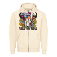 Sandshell do not harm take no bull cow skull Zipper Hoodie - Zillion Design Studio