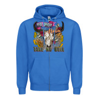 True Royal do not harm take no bull cow skull Zipper Hoodie - Zillion Design Studio