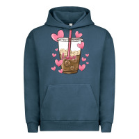 Pigment Midnight Navy valentine coffee lover Urban Hoodie - MaliasSmallBusiness