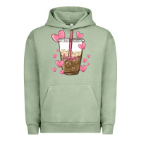 Pigment Oil Green valentine coffee lover Urban Hoodie - MaliasSmallBusiness