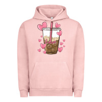 Pigment Salmon valentine coffee lover Urban Hoodie - MaliasSmallBusiness