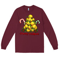 Burgundy merry christmas lacrosse Long Sleeve Tee - RanaPortraitStore