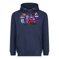 Navy american drink Heavyweight Hoodie - RacoonDesign