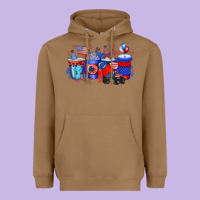 American Drink Heavyweight Hoodie Designed By Racoondesign