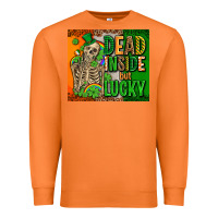 Carrot irish flag with shamrocks  dead inside but lucky Premium Sweatshirt - AdoDesignShop