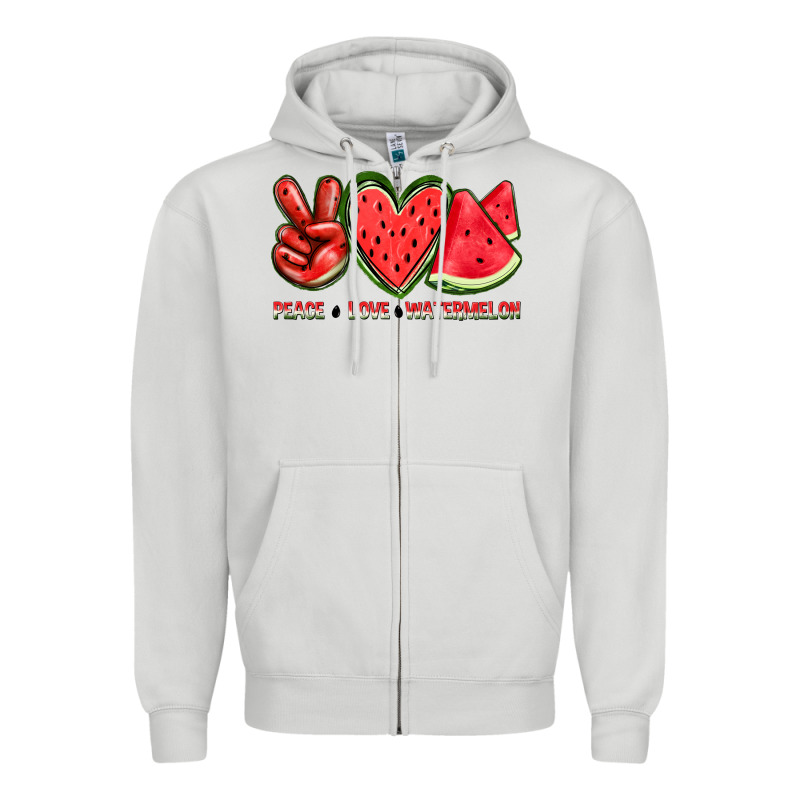 Peace Love Watermelon Zipper Hoodie by texasbilliewilder | Teevron