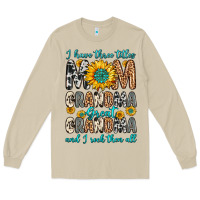 Mushroom i have three tittles mom grandma great grandma Long Sleeve Tee - Zillion Design Studio