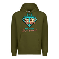 Army Green i'm a teacher what's your superpower cowhide Premium Hoodie - Jasminsmagicworld