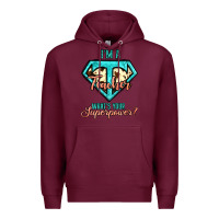 Burgundy i'm a teacher what's your superpower cowhide Premium Hoodie - Jasminsmagicworld
