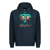 Navy i'm a teacher what's your superpower cowhide Premium Hoodie - Jasminsmagicworld