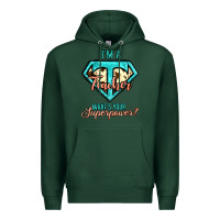 Sports Green i'm a teacher what's your superpower cowhide Premium Hoodie - Jasminsmagicworld