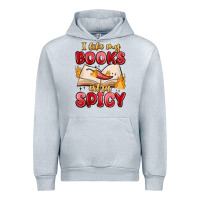 Heather Grey i like my books extra spicy Urban Hoodie - MaliasSmallBusiness