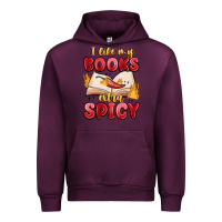 Mauve Wine i like my books extra spicy Urban Hoodie - MaliasSmallBusiness