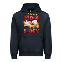Navy i like my books extra spicy Urban Hoodie - MaliasSmallBusiness