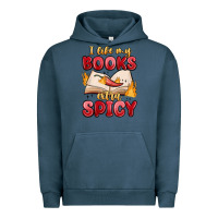 Pigment Midnight Navy i like my books extra spicy Urban Hoodie - MaliasSmallBusiness