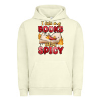Pigment Pistachio i like my books extra spicy Urban Hoodie - MaliasSmallBusiness