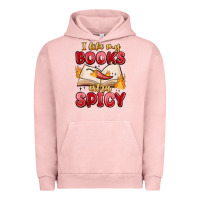 Pigment Salmon i like my books extra spicy Urban Hoodie - MaliasSmallBusiness