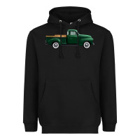 Black western green truck right side view 1 Heavyweight Hoodie - FaDigitalArtStudio