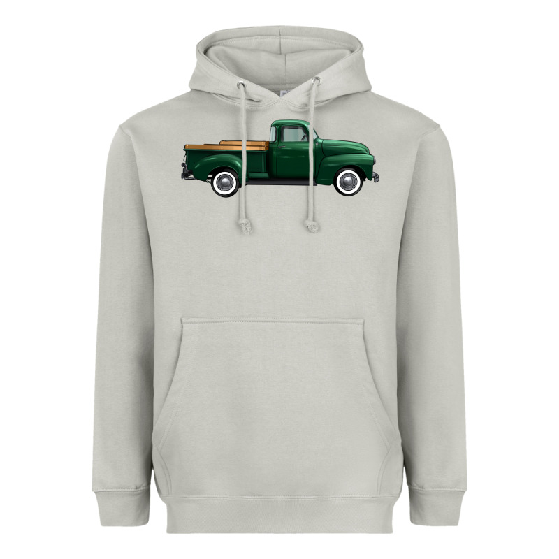 Western Green Truck Right Side View 1 Heavyweight Hoodie by FaDigitalArtStudio | Teevron