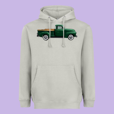 Western Green Truck Right Side View 1 Heavyweight Hoodie Designed By Fadigitalartstudio