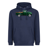 Navy western green truck right side view 1 Heavyweight Hoodie - FaDigitalArtStudio