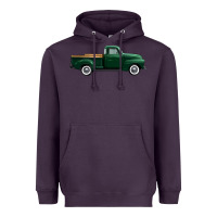 Plum western green truck right side view 1 Heavyweight Hoodie - FaDigitalArtStudio