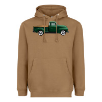 Toasted Coconut western green truck right side view 1 Heavyweight Hoodie - FaDigitalArtStudio